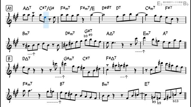 Like Someone in Love Backing Track with Sheet Music for Alto Sax_480p_MUX