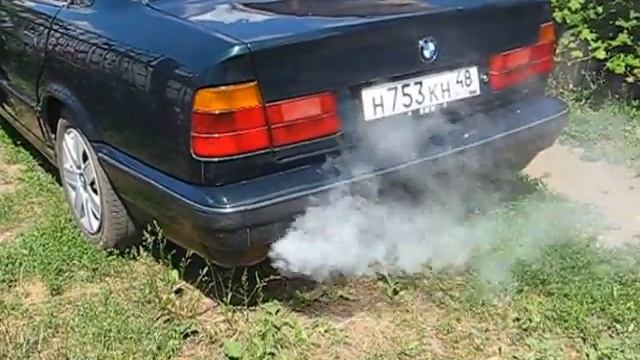 BMW 520 Раскоксовка и первый старт двигателя. Сгорания жидкости.