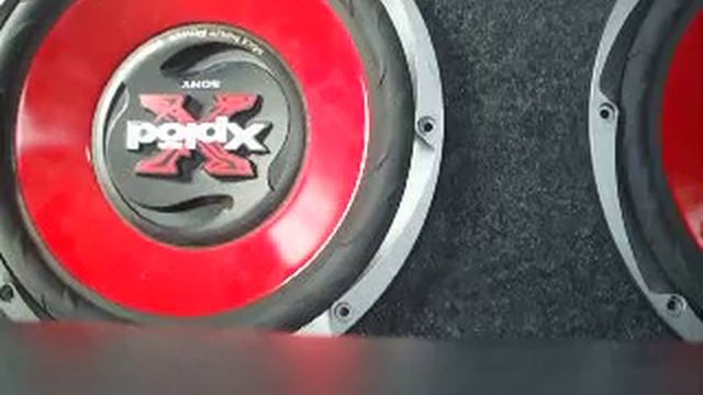 2 12in sony xplod subs in custom box