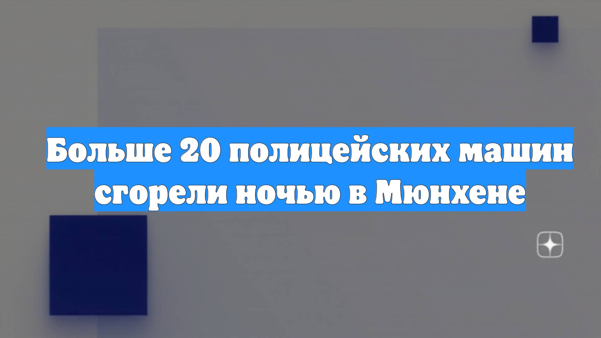 Больше 20 полицейских машин сгорели ночью в Мюнхене