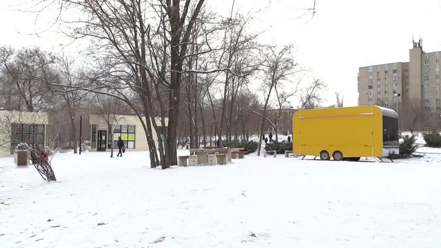 В парке Гагарина после снегопада