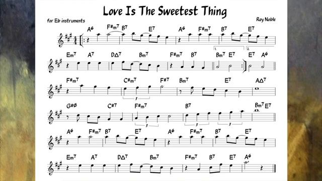 Love Is The Sweetest Thing Noble Backing track score for Eb alto instruments_270p_360p
