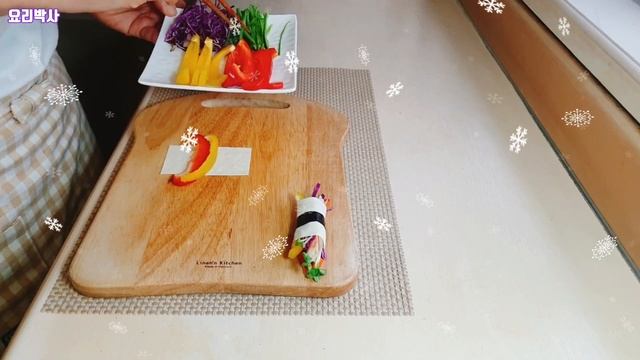 Sub)포두부야채말이샐러드 만들기::다이어트/파티요리~ Rolled Tofu Salad