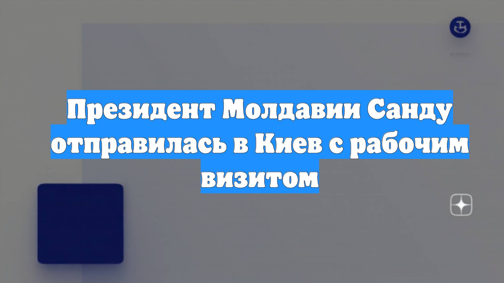 Президент Молдавии Санду отправилась в Киев с рабочим визитом