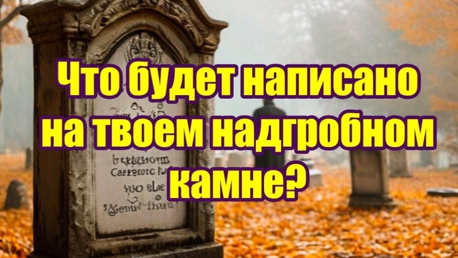 Что будет написано на твоем надгробном камне?
Мотиватор