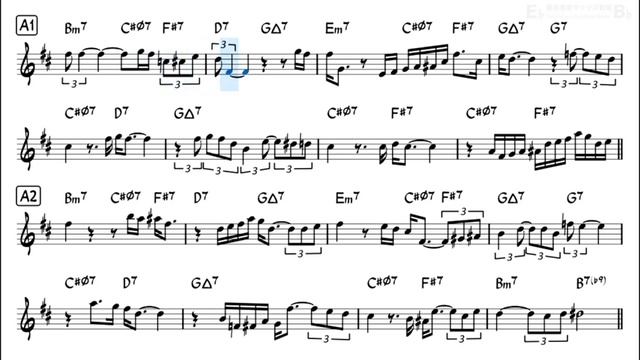 Left Alone Backing Track with Sheet Music for Alto Sax_480p_MUX