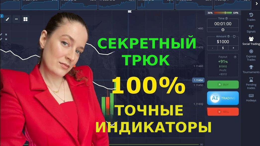 Секретный 1-минутный трюк и 100% точные индикаторы. Стратегия Pocket option