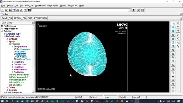 Guide to Steady state thermal analysis of concentric hemi spherical vessel | ANSYS Mechanical APDL