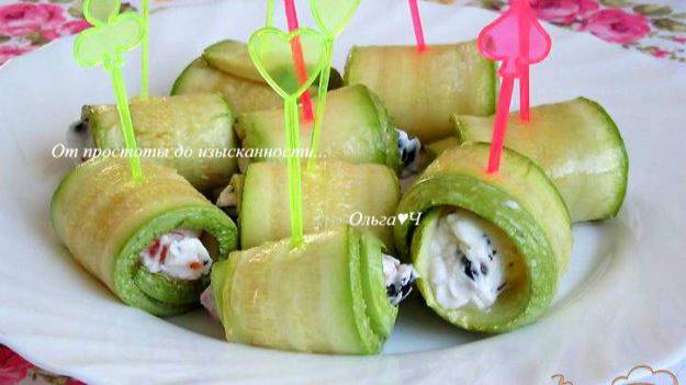 Кабачки с творожным сыром