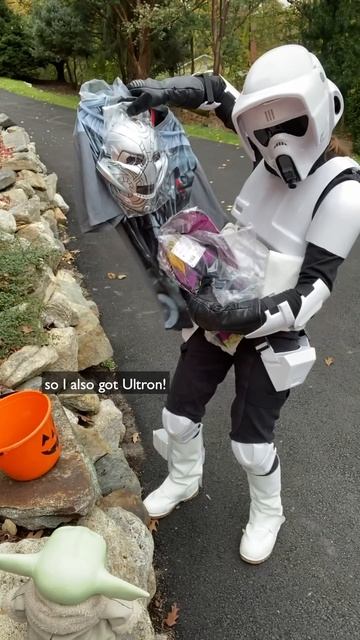 Grogu and Trooper Mom's Marvel Halloween Costumes