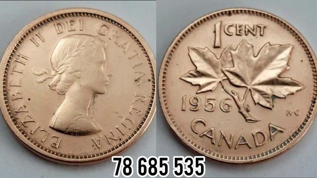 CANADA 1956 1 CENT Coin VALUE + REVIEW