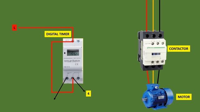 Time-Savvy Electrician Effortless Digital Timer & Magnetic Contactor Connection - A DIY Guide