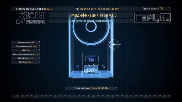 Стабилизатор напряжения Вольт Engineering серии Герц