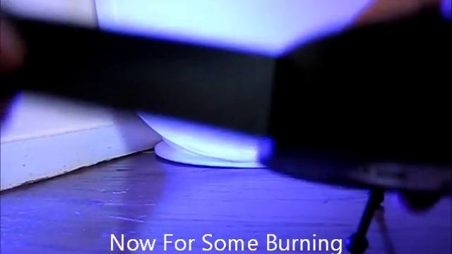 BURNING Handheld 1000 mW 445 nm BLUE Laser Burning Stuff Matches Tape MUST SEE + Demonstration