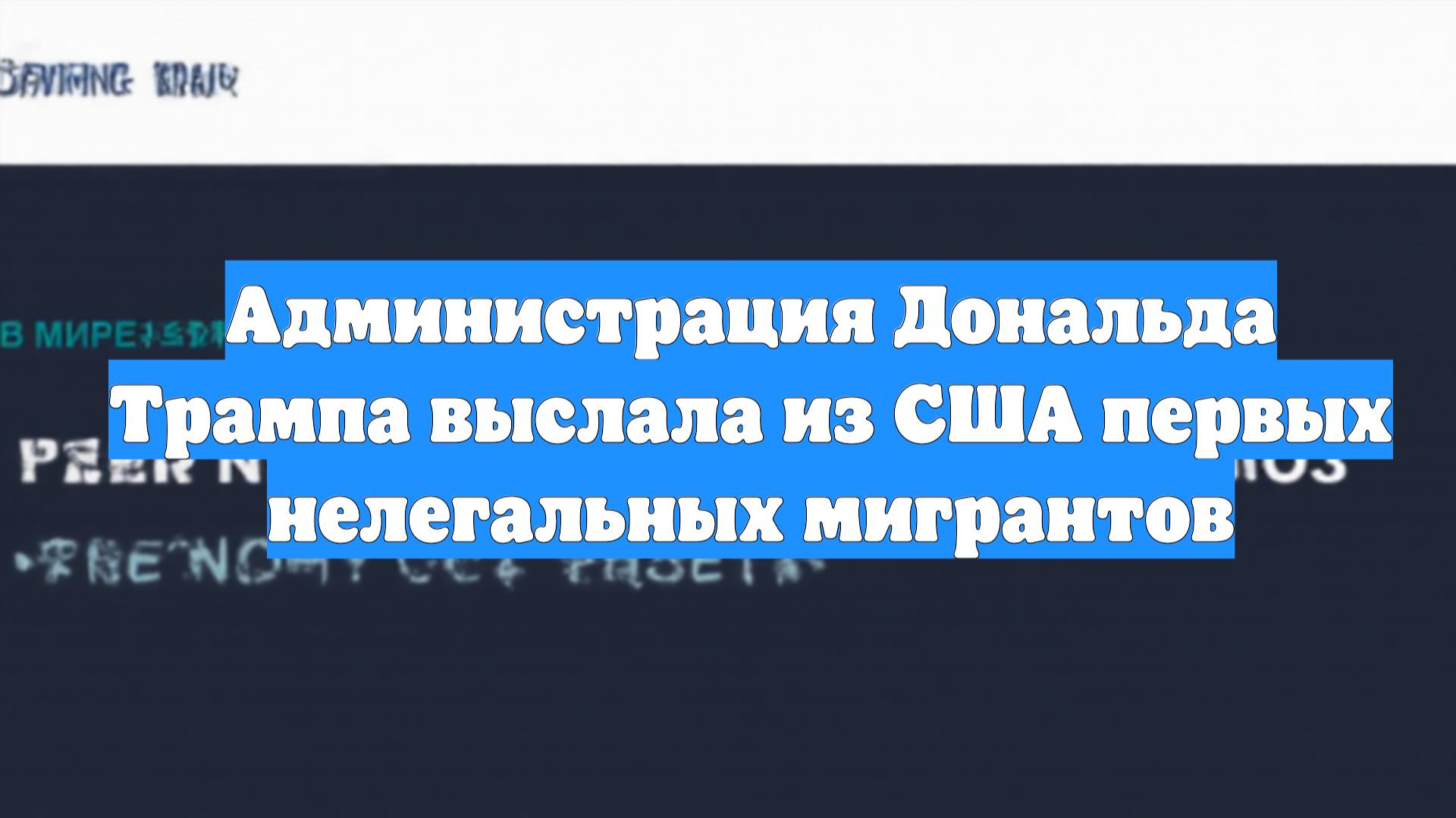 Администрация Дональда Трампа выслала из США первых нелегальных мигрантов