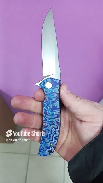Красивая G10 как Карельская берёза на Китайском ноже с Валбериса. #складнойнож #флиппер #edcknife