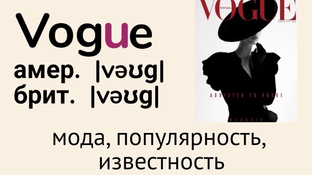 Слова с непроизносимыми буквами/тренажер👉vogue