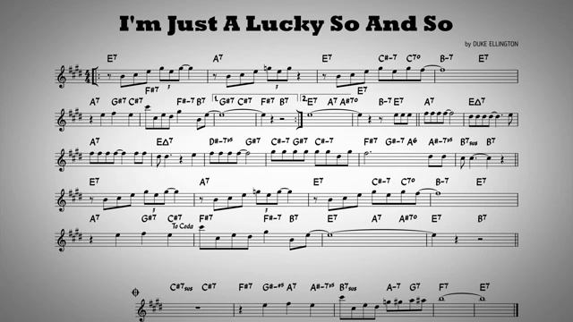 I'm just a lucky so and so - Play along - Eb instruments