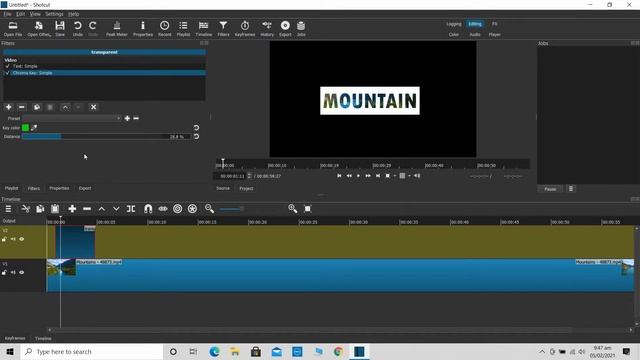 How to make an attractive transparent TITLE with color background in Shotcut?