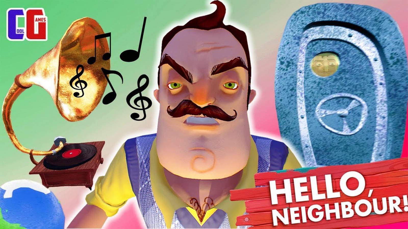 [Cool GAMES] Hello Neighbor НОВЫЕ СЕКРЕТЫ ПРИВЕТ СОСЕД Замороженный глобус гитара и граммофон