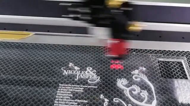 Acrylic engraving with a 30W RF metal tube. Fastest 5030 desktop laser engraving machine!
