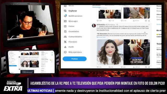 ¡ASAMBLEA PIDE A TC TELEVISIÓN QUE SE DISCULPE POR ALTERAR PHOTO DE COLON PICO CON CORREA!