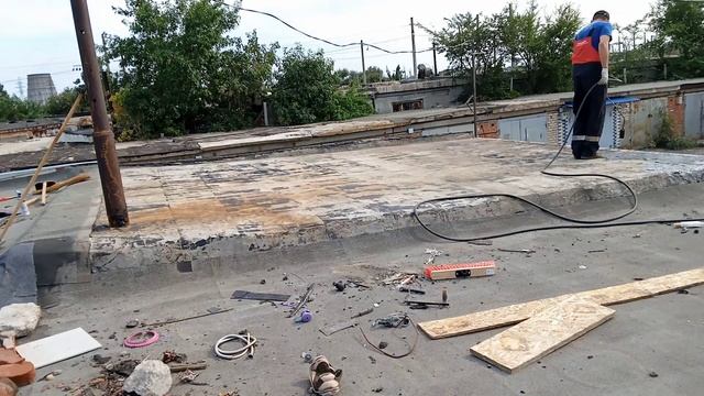 гараж ремонт кровли ч.1