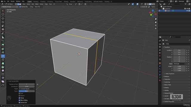 1 -Working with the Loop Cut to segment Meshes