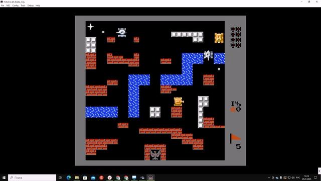 Прохождение Battle City ( Танчики ) Dendy  пятый город с коментариями