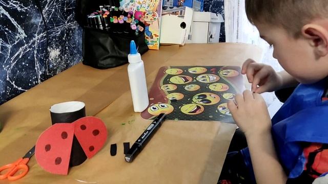 мастер-класс "божья коровка" от Савелия 🐞