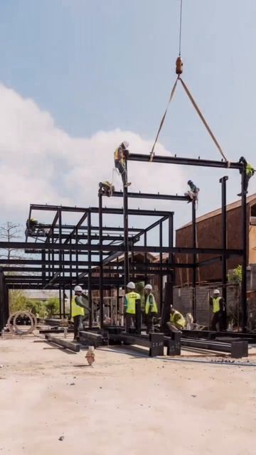 Строительство металлокаркаса с использованием технологии Prefab