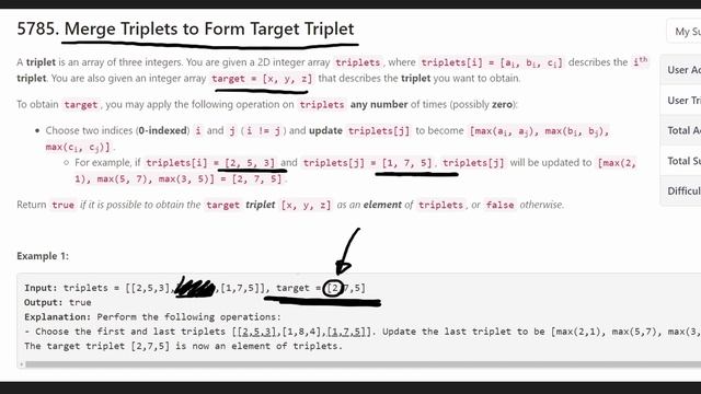 06 - Merge Triplets to Form Target Triplet - Greedy - Leetcode 1899 - Python