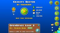 я прошёл уровень-платформер гравити сектор