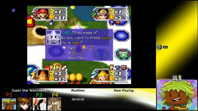 Mario Party 3! Parsec Battle! PHT vs StinkyT vs TTrain vs Syzlord!