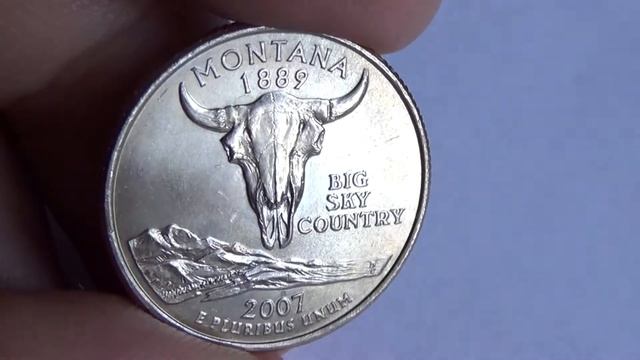 Coin of USA quarter dollar 2007(MONTANA)/Монета США четверть доллара 2007 год(Монтана)
