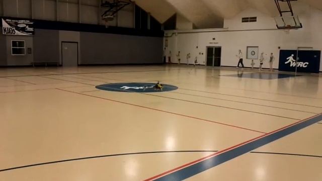 T-Rex 500 3G Flying INSIDE a Gymnasium... Scary!