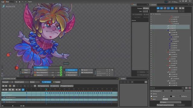 Potata - Animated illustration "Angry Fairy" - Timelapse