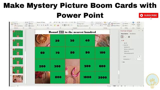 Make Mystery Picture Boom Cards with Powerpoint