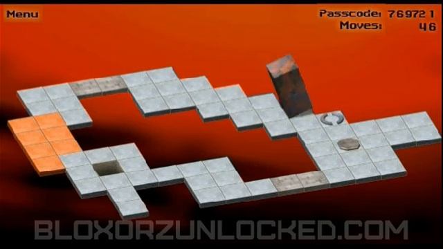 Bloxorz Level 28 - 100 moves (minimum)