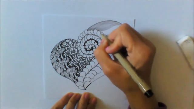 Herz #1 - Zentangle Inspired Art