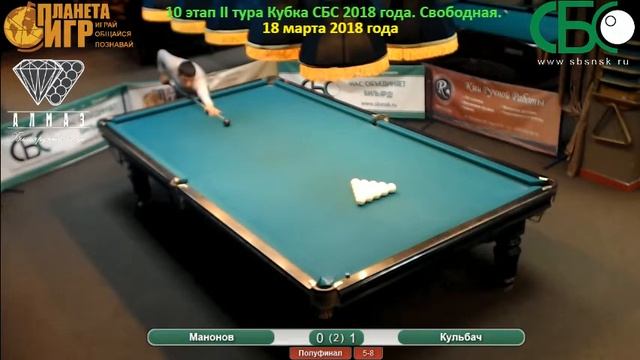 Манонов - Кульбач. 10 этап II тура Кубка СБС 2018 года.