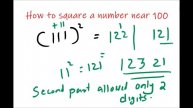 SQUARE NUMBER TRICK I Square near 100 I Vedic math tricks I