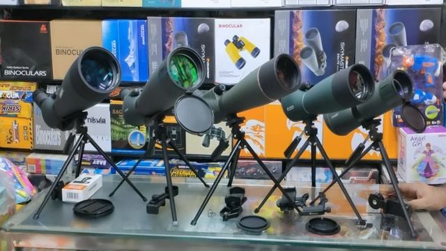 Part 2 -Review,Videos ,assembly , prices of spotting scopes -60mm,70mm,80mm,90mm,100mm-FREE SHIPPIN
