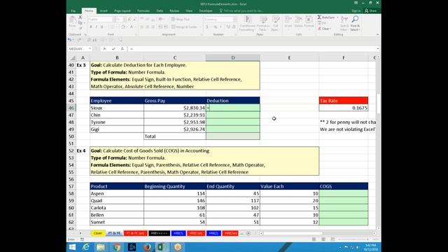Excel Basic 108 Search Excel Functions & Formula Elements