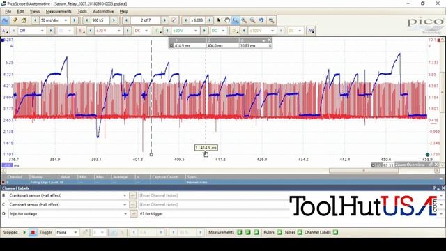 Pico tech Tip. Analyzing a CKP capture on a problem car after it is repaired.