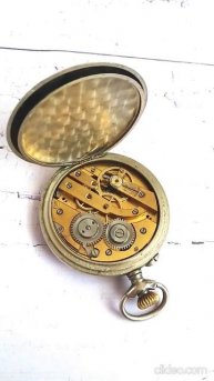 1920s Antique Pocket Watch MINIMAX Remontoir Cylindre 10 rubis France Working Mechanical Movement