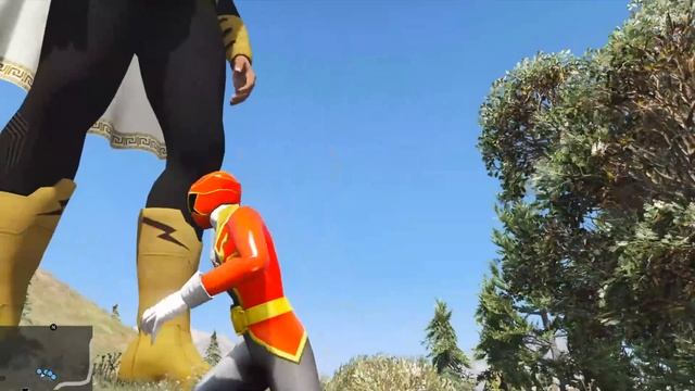 GTA 5 Mod - Biệt Đội Siêu Nhân Đỏ Đội Trưởng Thu Phục Black Adam Siêu To Khổng Lồ