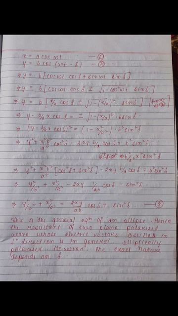 Description of linear, circular and elliptical polarization? Electromagnetic theory