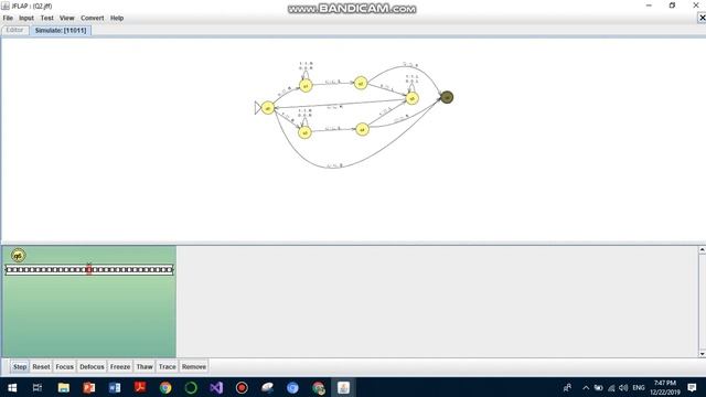 Palindrome turing machine in J-Flap