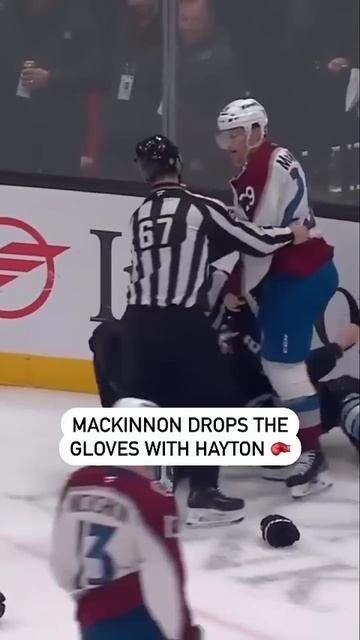 Nathan MacKinnon Drops The Gloves